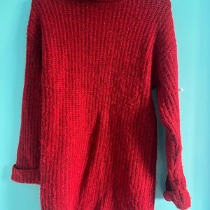 Zara Red Cowl Neck Sweater